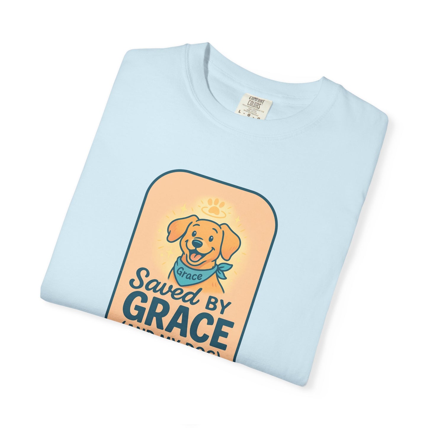 Dog Lover's Saved by Grace T-Shirt, Pet Lover Gift, Casual Tee, Birthday, Dog Adoption, Unisex Fashion, Cute Animal Shirt