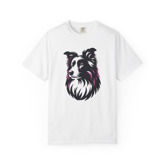 Adorable Border Collie Unisex Garment-Dyed T-Shirt