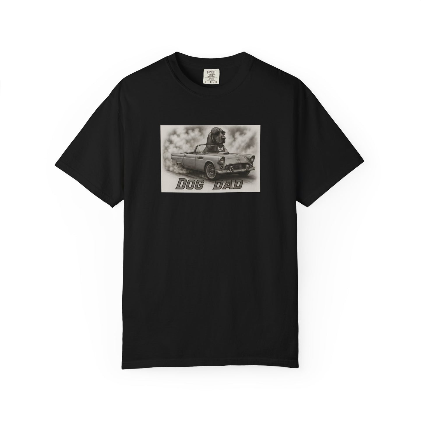 Dog Dad - Bloodhound - Cool Dogs in Cool Cars T-Shirt Collection