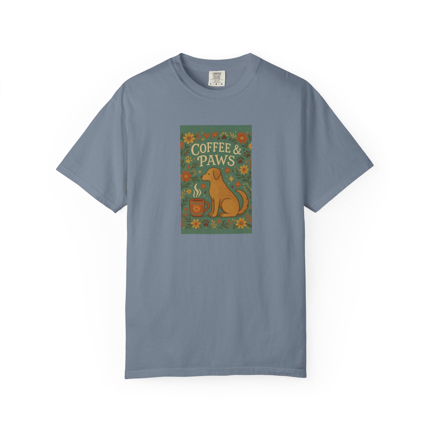 Coffee & Paws Unisex Garment-Dyed T-Shirt