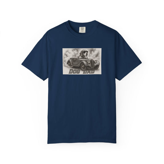 Dog Dad- Beagle - Cool Dogs in Cool Cars T-Shirt Collection