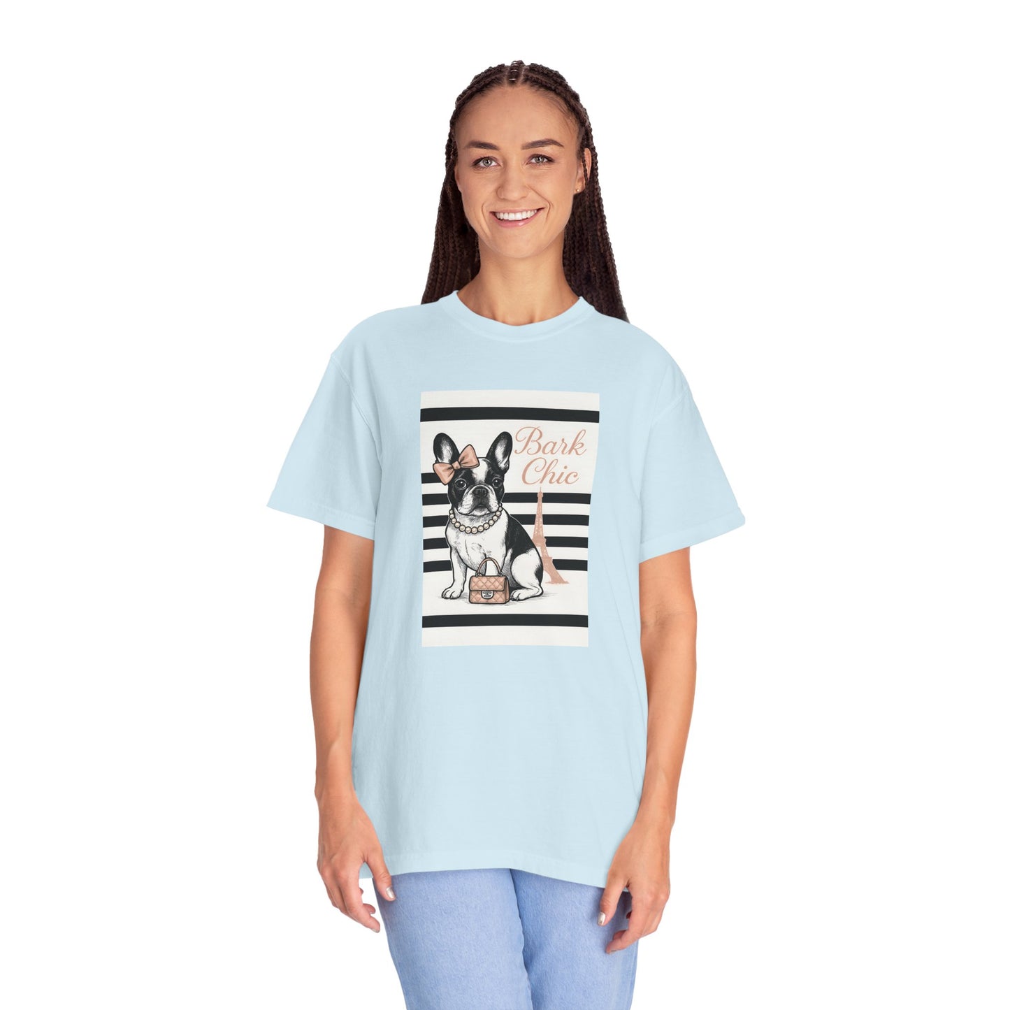 Chic Dog Lover T-shirt, Bark Chic Tee, Unisex Graphic Shirt, Pet Lover Gift, Comfortable Everyday Wear, Cute Animal Apparel