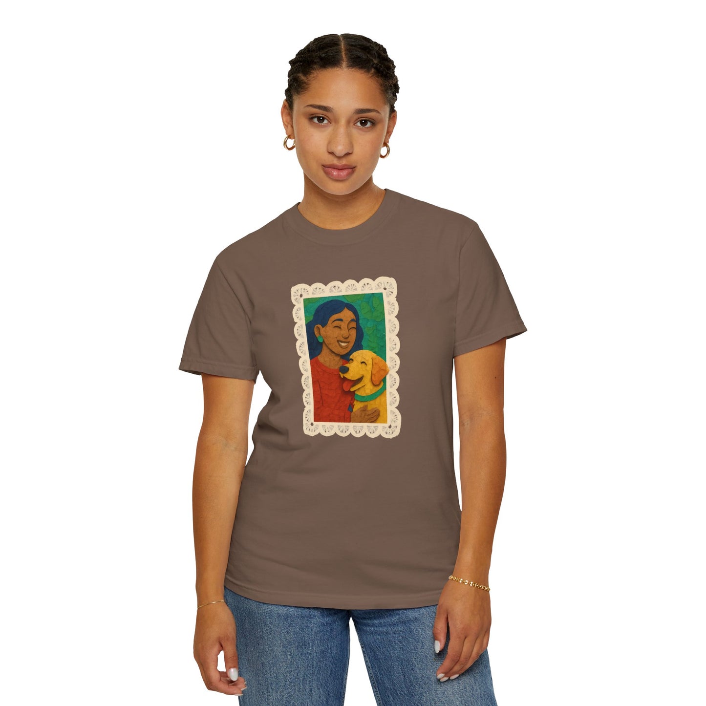 Dog Mom T-shirt - Unisex Garment-Dyed Tee for Dog Lovers