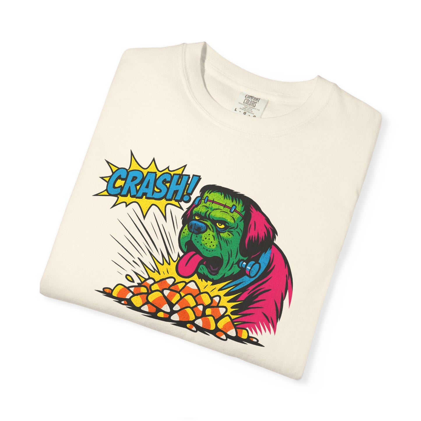 Vibrant Cartoon Graphic Tee, Crash Tee, Funky T-Shirt, Unisex Graphic Shirt, Casual Wear, Fun Gift Idea
