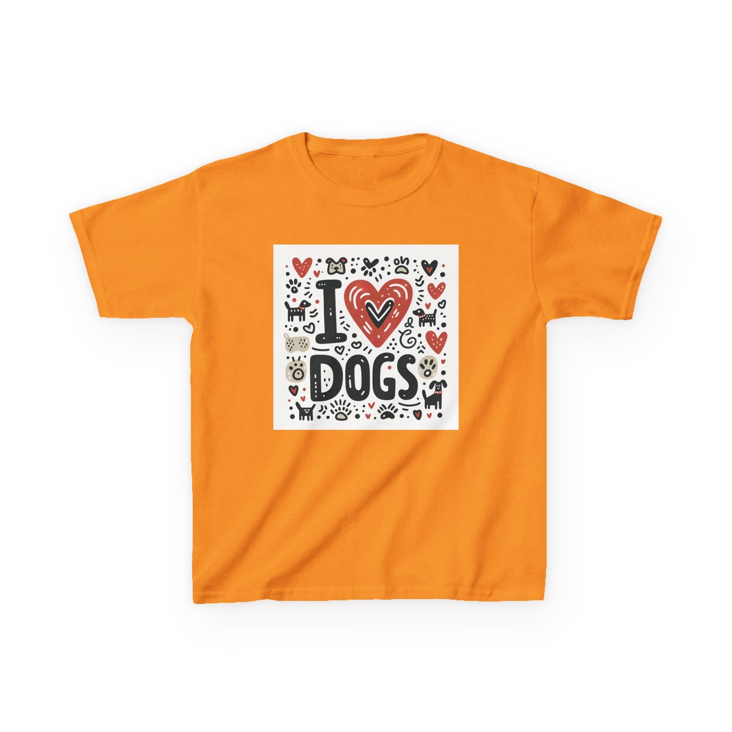 Kids Tee - Kids Love Dogs Design