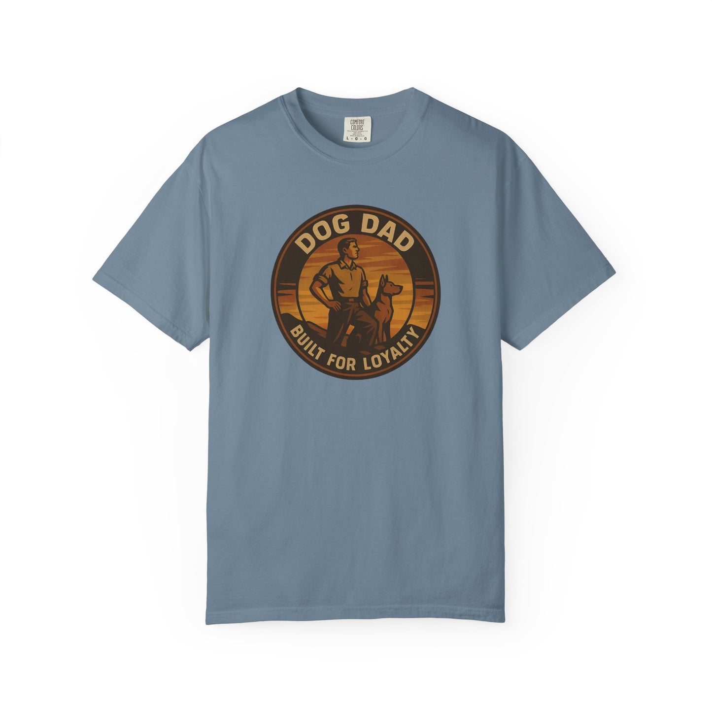 Dog Dad Garment-Dyed T-Shirt, Perfect for Pet Lovers, Gifts for Father's Day, Casual Wear, Outdoor Activities