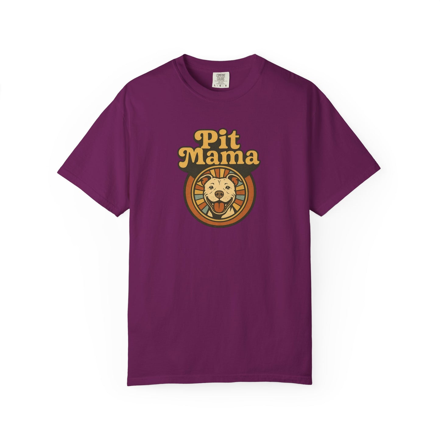 Pit Mama Unisex Garment-Dyed T-shirt | Perfect for Dog Lovers, Animal Advocates, Casual Wear, Mother's Day Gift, Pet Enthusiasts