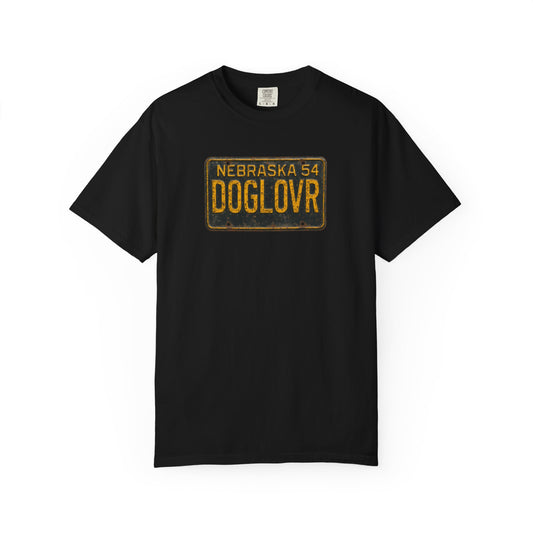 Vintage Nebraska DOGLOVR State License Plate T-Shirt