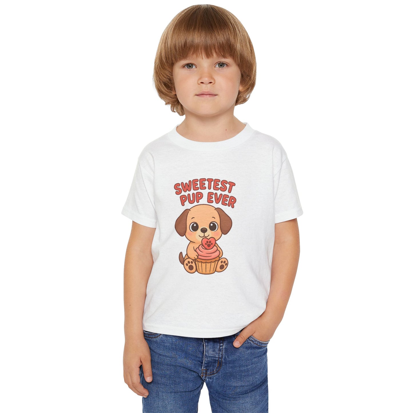 Sweetest Pup Ever Toddler T-Shirt, Cute Dog Tee, Kids Birthday Gift, Animal Lover Apparel, Adorable Pet Shirt