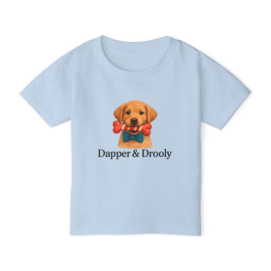 Cute Dog Graphic Toddler T-Shirt, Dapper & Drooly, Pet Lover Gift, Kids Birthday, Funny Kids Shirt, Baby Shower, Animal Lover Apparel