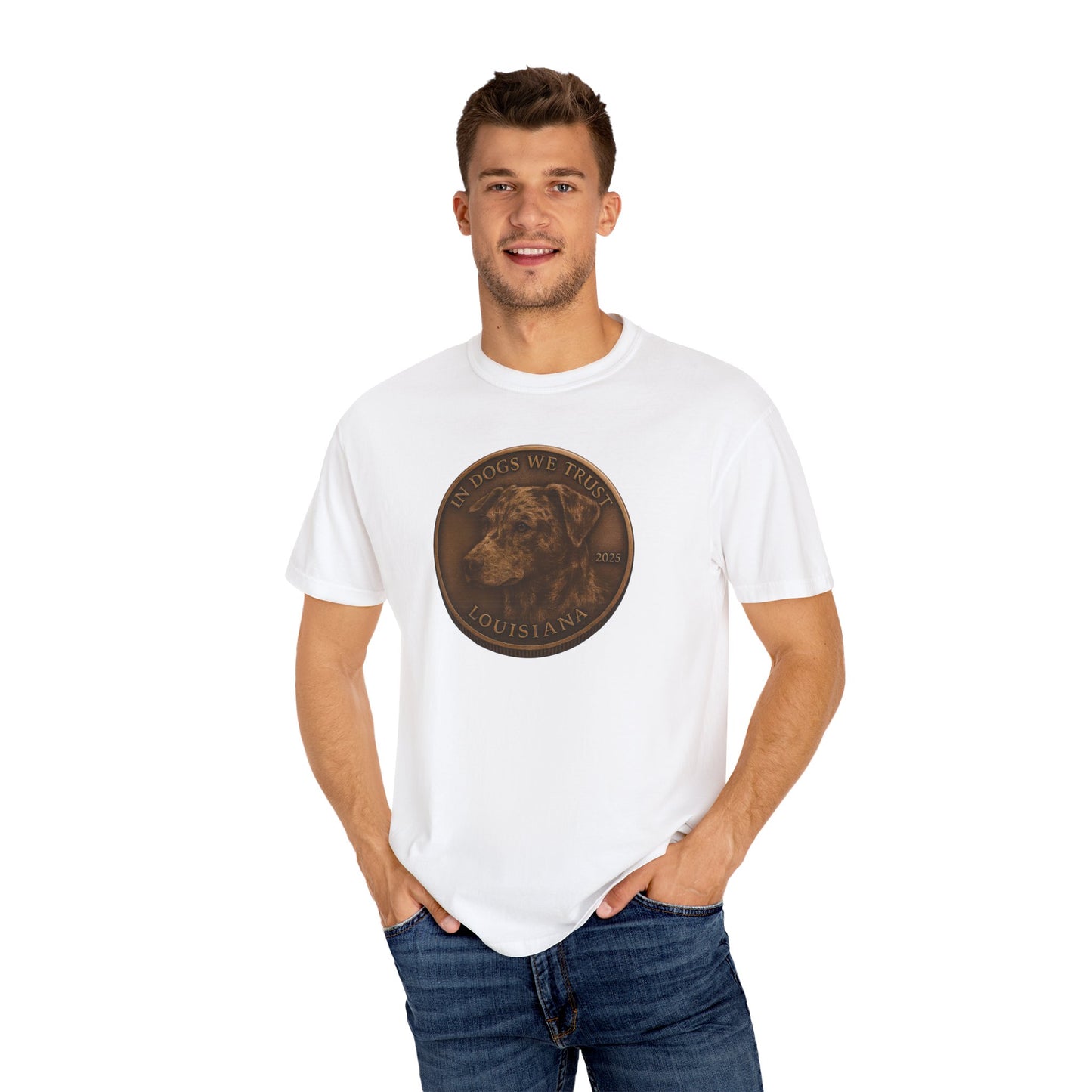 Louisiana State Coin T-Shirt Collection - Proud Dog Breed Illustrations