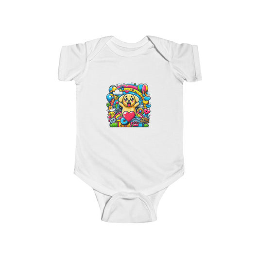 🍼 Tiny Human, Big Pet Love – Color Pop Baby Onesie
