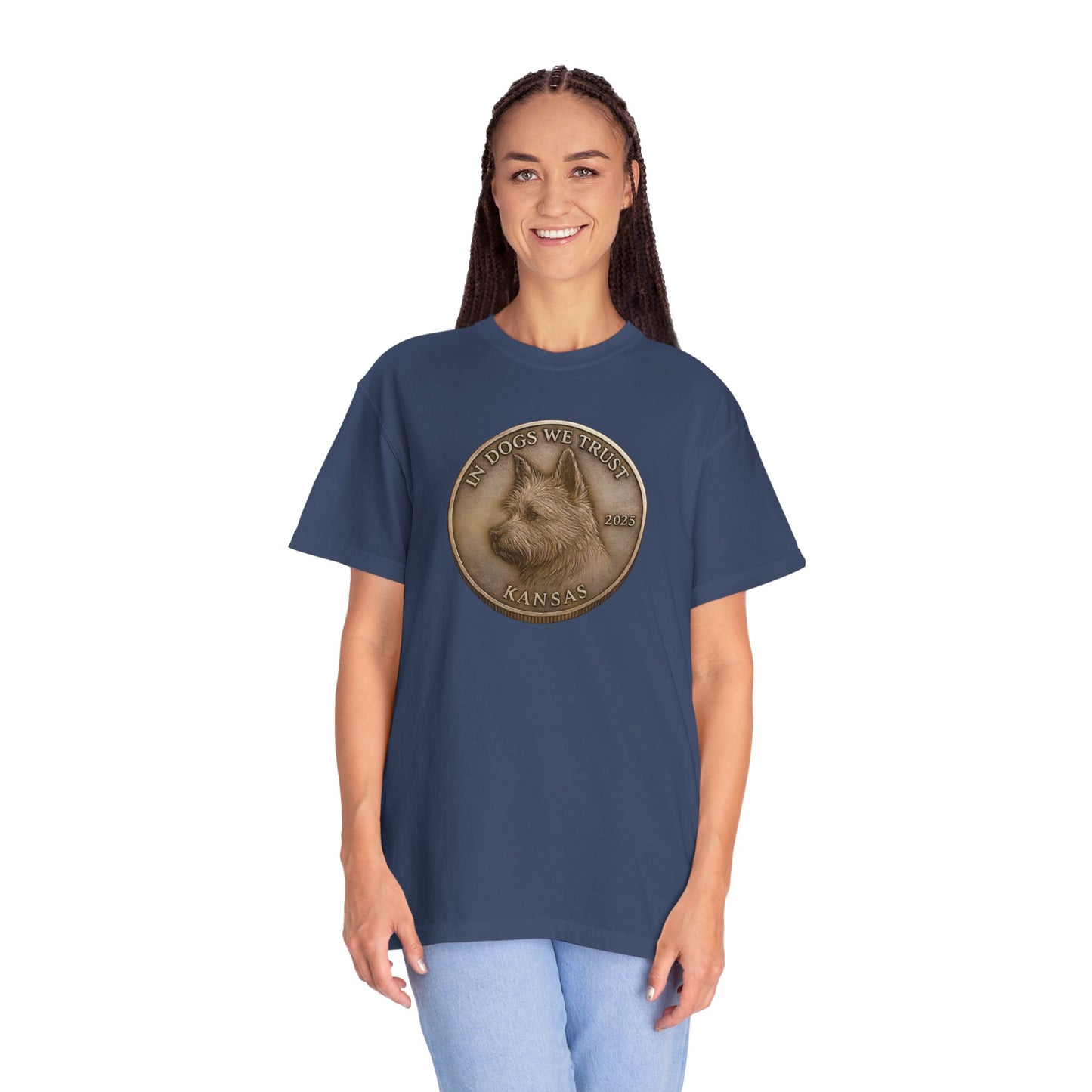 Kansas State Coin T-Shirt Collection - Proud Dog Breed Illustrations