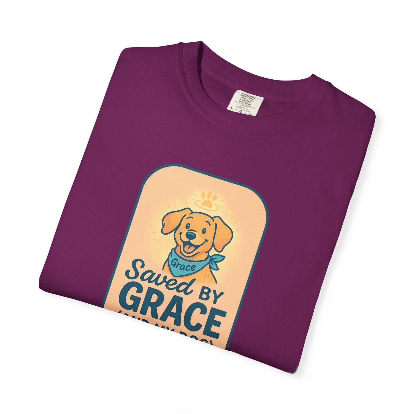 Dog Lover's Saved by Grace T-Shirt, Pet Lover Gift, Casual Tee, Birthday, Dog Adoption, Unisex Fashion, Cute Animal Shirt