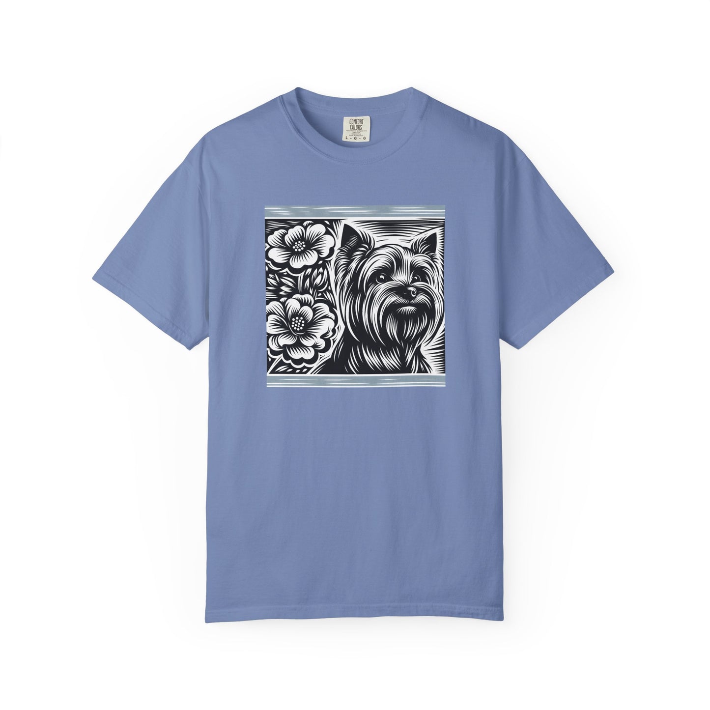 Cute Yorkie Floral T-Shirt for Dog Lovers