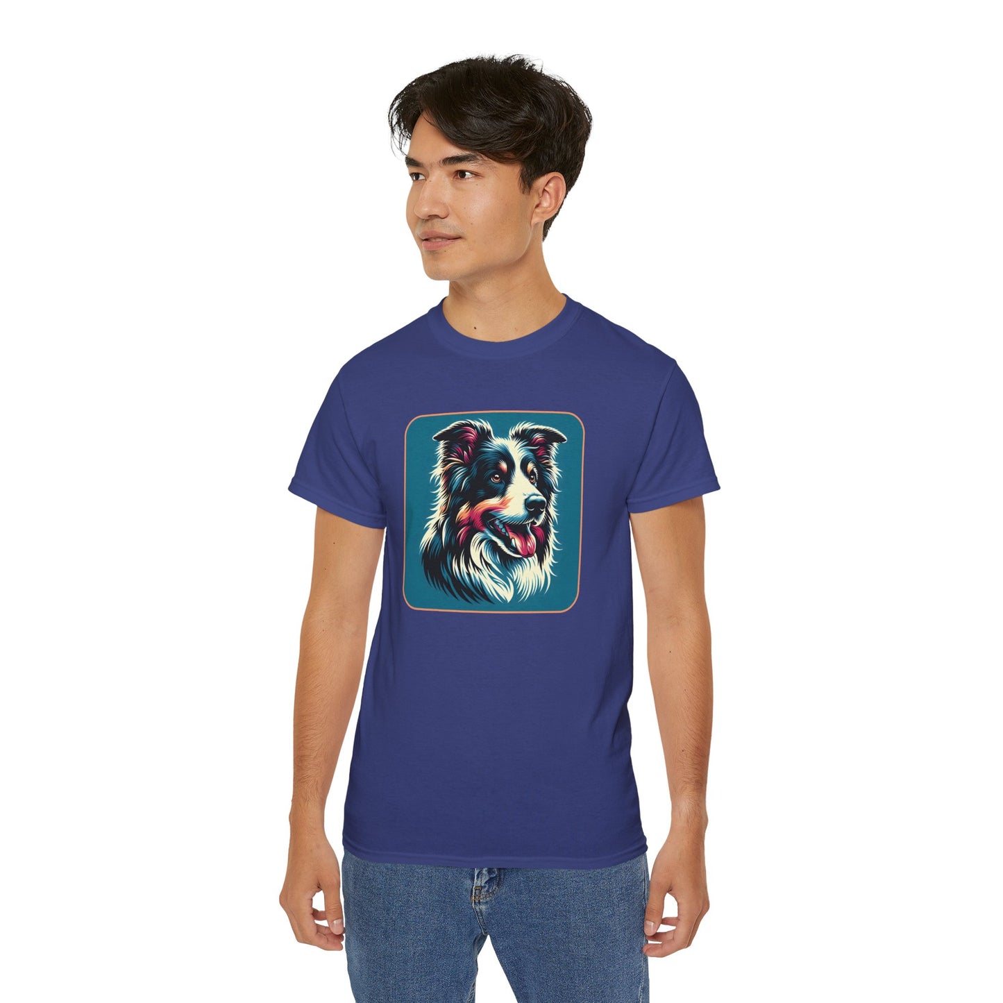 ⚡ Brain & Beauty – Colorful Border Collie Tee - Perfect for Pet Lovers