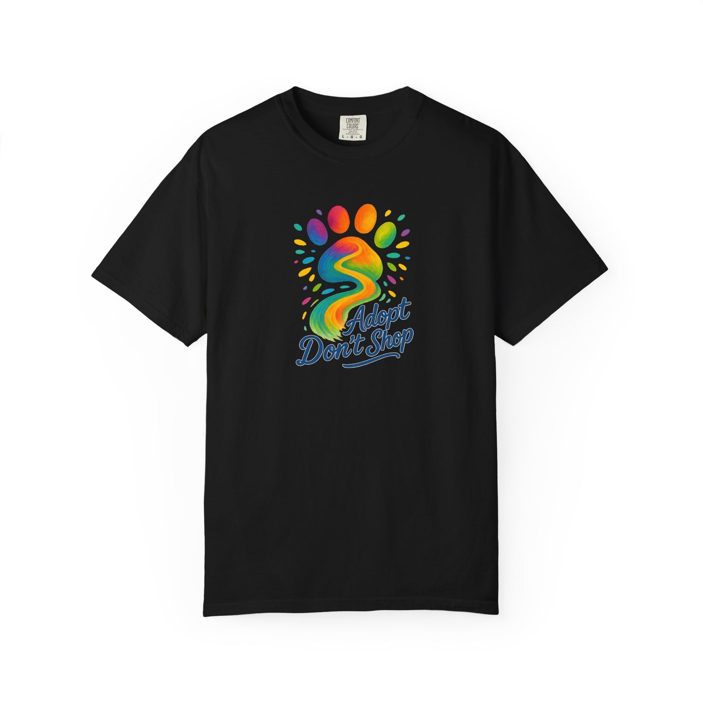 Rainbow Paw Print Adopt Don't Shop T-Shirt, Animal Rescue Shirt, Dog Lover Gift, Adoption Awareness Tee, Unisex Cotton Tee, Gift for [...]
