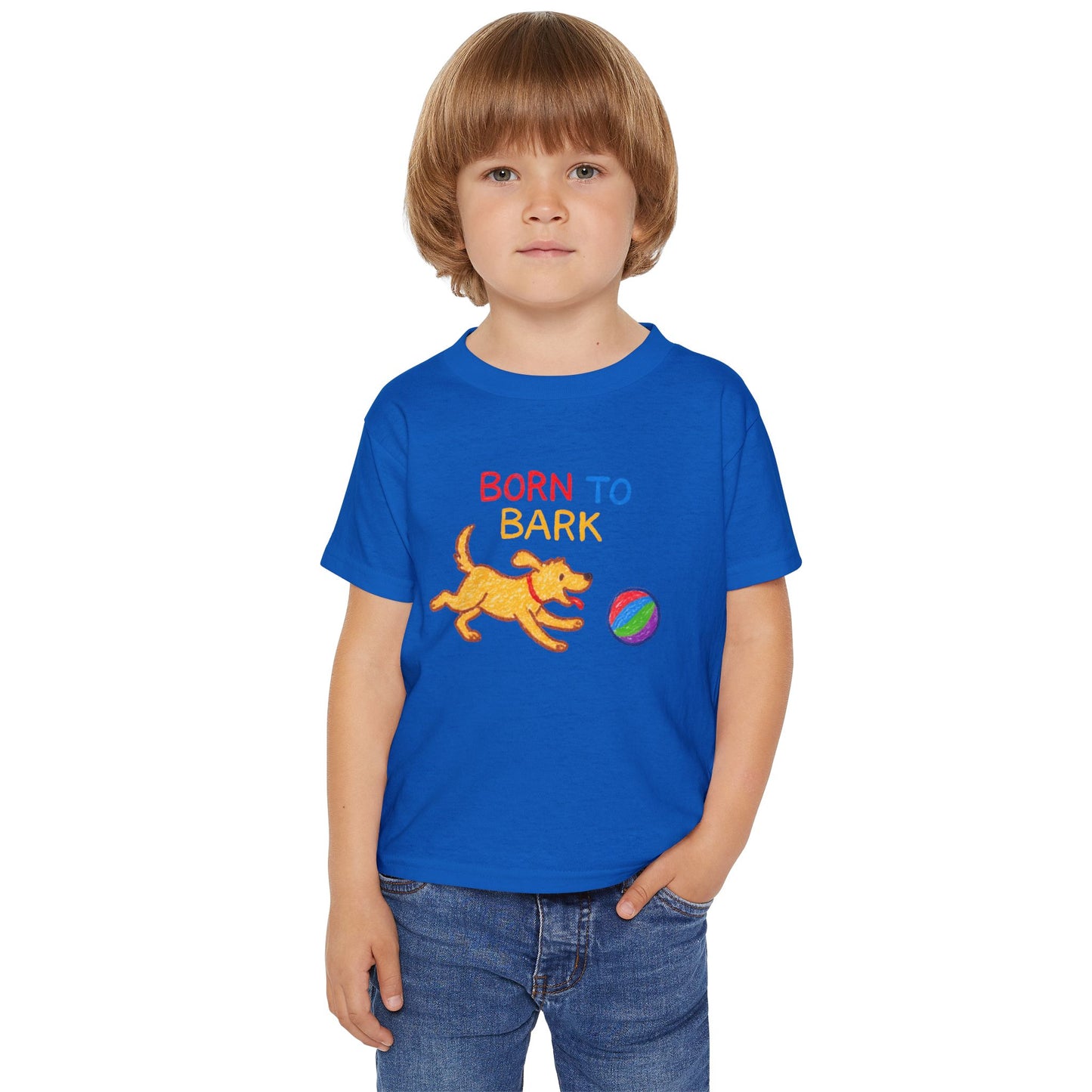 Toddler T-Shirt - Born to Bark Dog Lover Tee, Cute Pet Gift, Kids Dog Shirt, Birthday Present, Playful Puppy Love