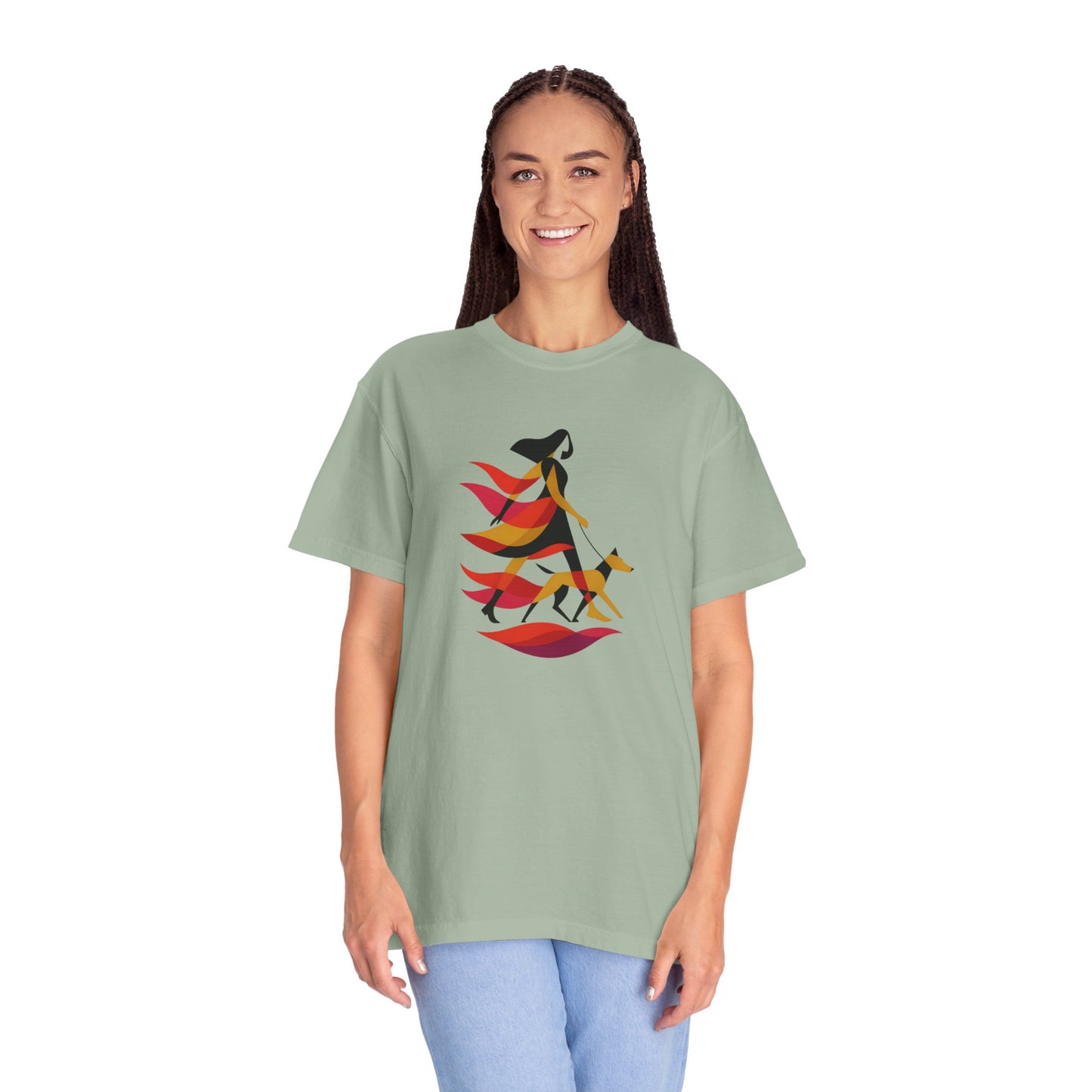 Nature-Inspired Dog Mom Walking Tee