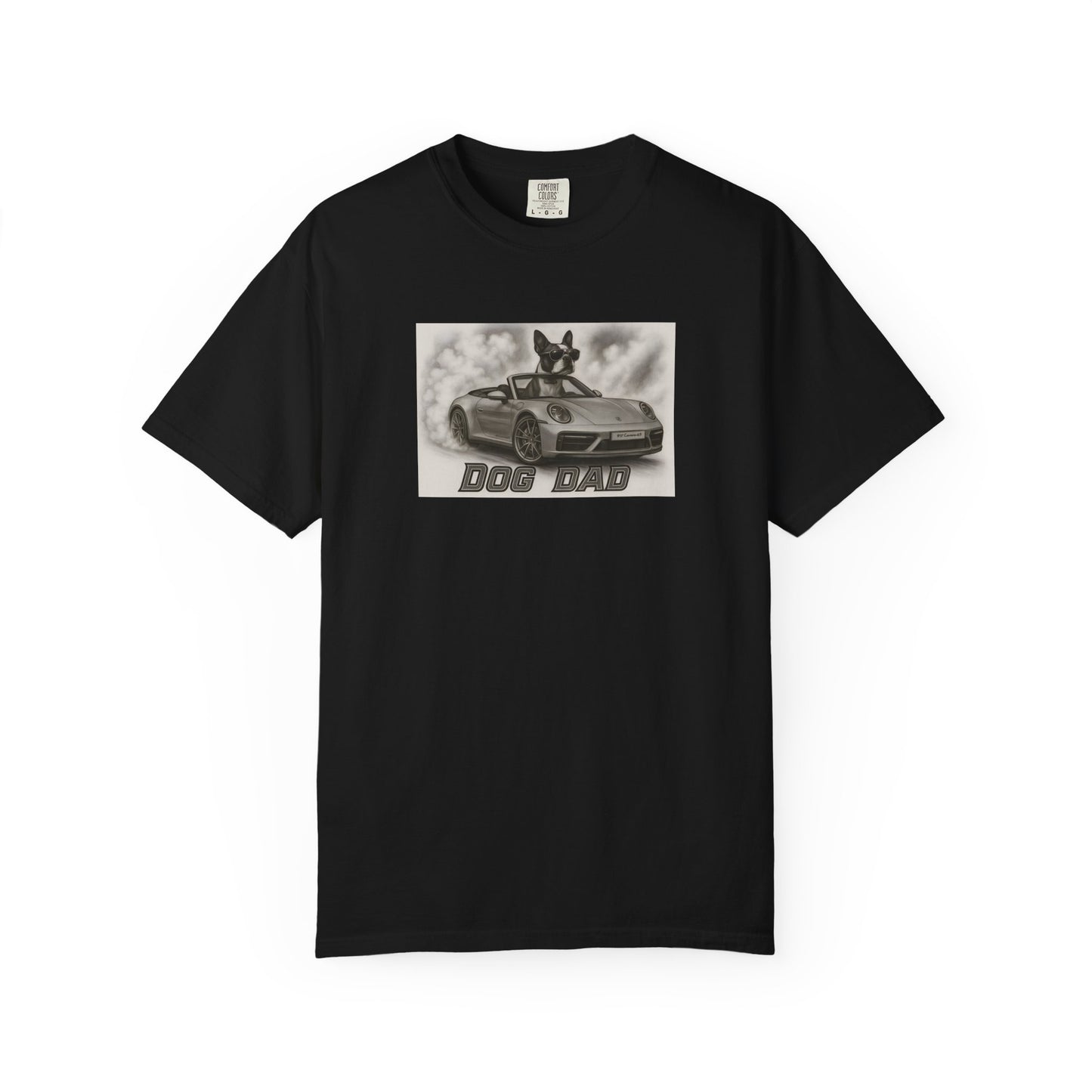 Dog Dad - Boston Terrier - Cool Dogs in Cool Cars T-Shirt Collection