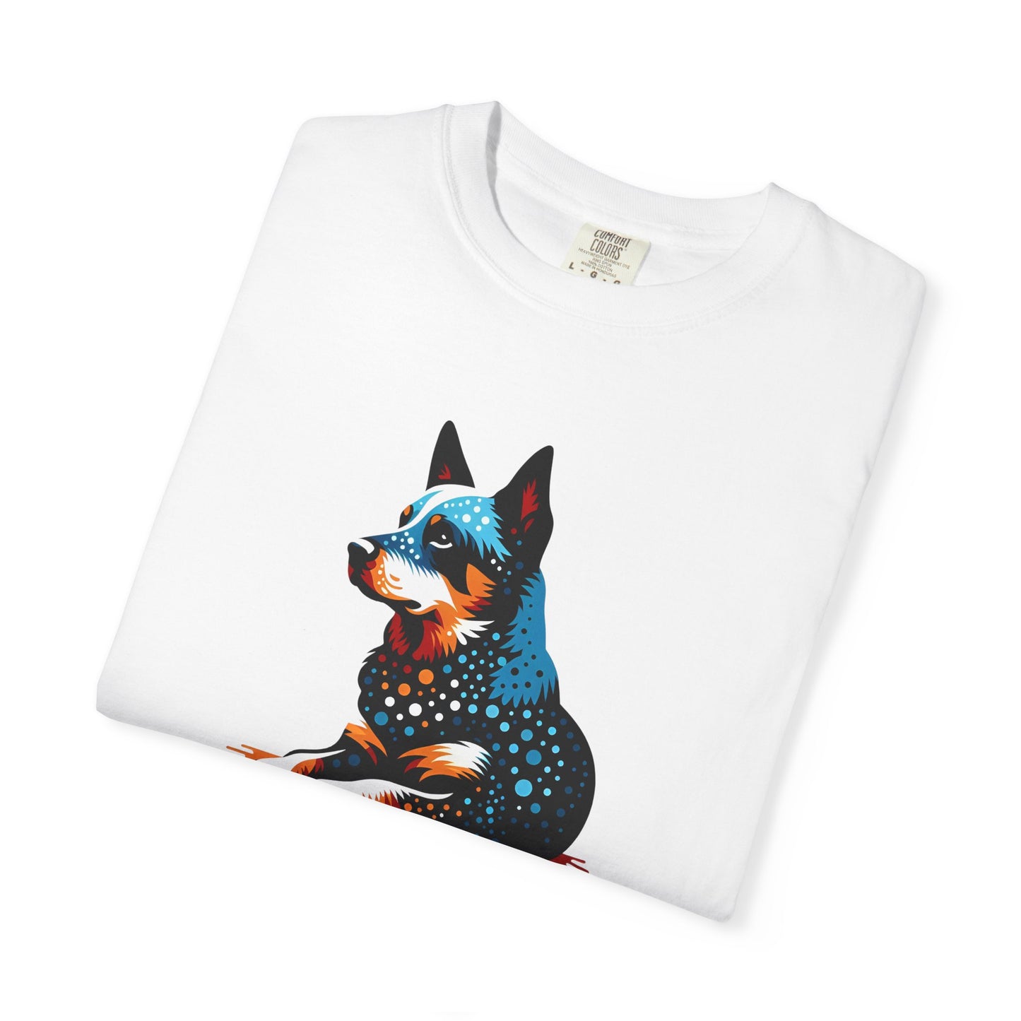 Vintage Blue Heeler Art Unisex Garment-Dyed T-shirt - Pet Lover's Gift