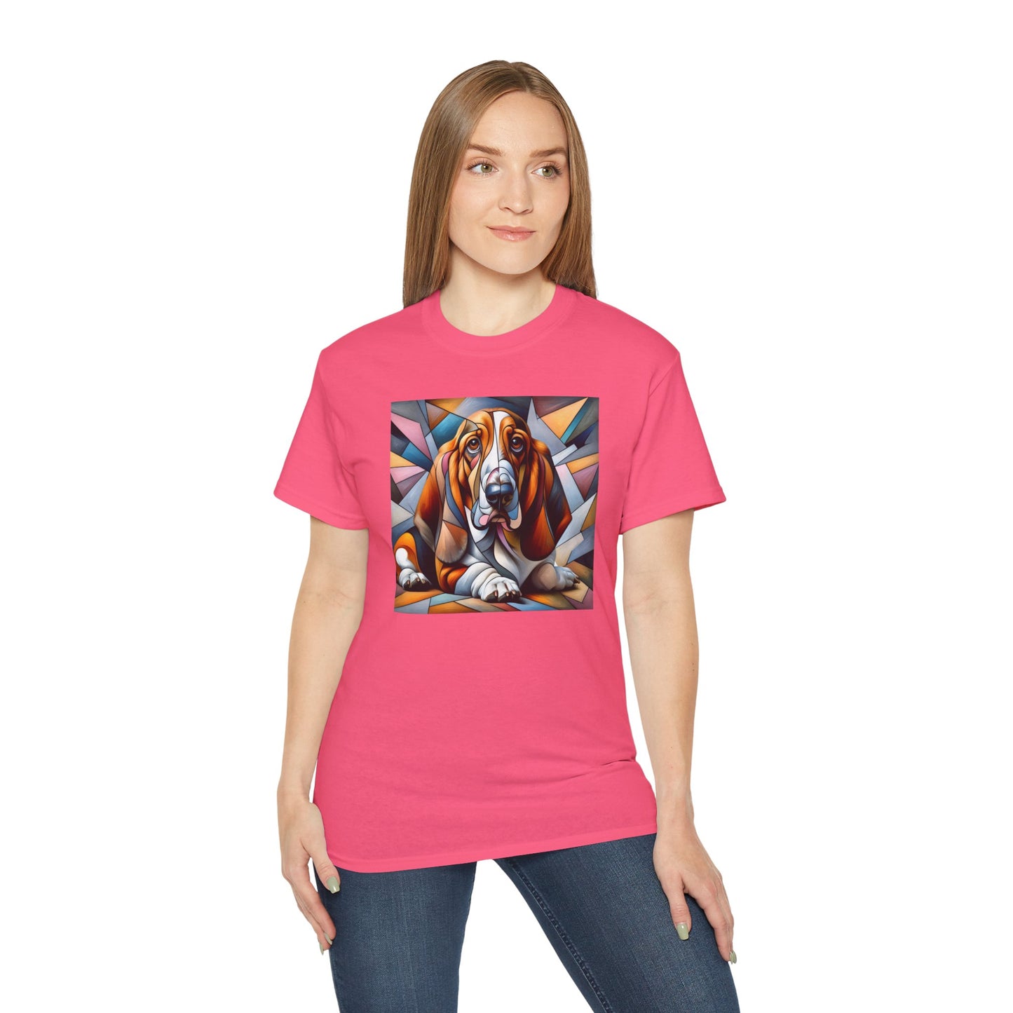 “Melancholy Muse – Petcasso Basset Hound Tee” - Perfect Gift for Dog Lovers