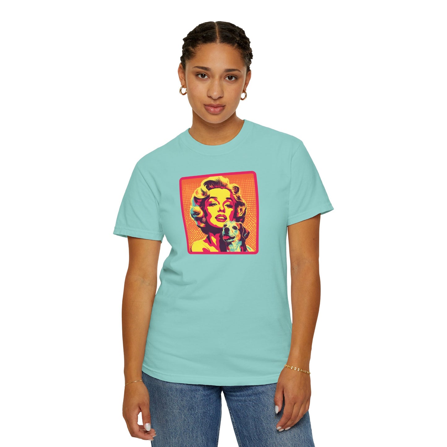 Vintage Dog Mom T-shirt - Unisex Garment-Dyed Tee for Dog Lovers