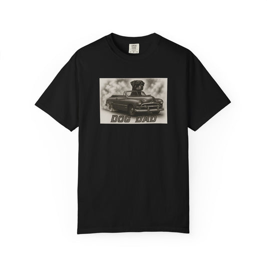 Dog Dad - Rottweiler - Cool Dogs in Cool Cars T-Shirt Collection | Funny Dog Lover Apparel for Men