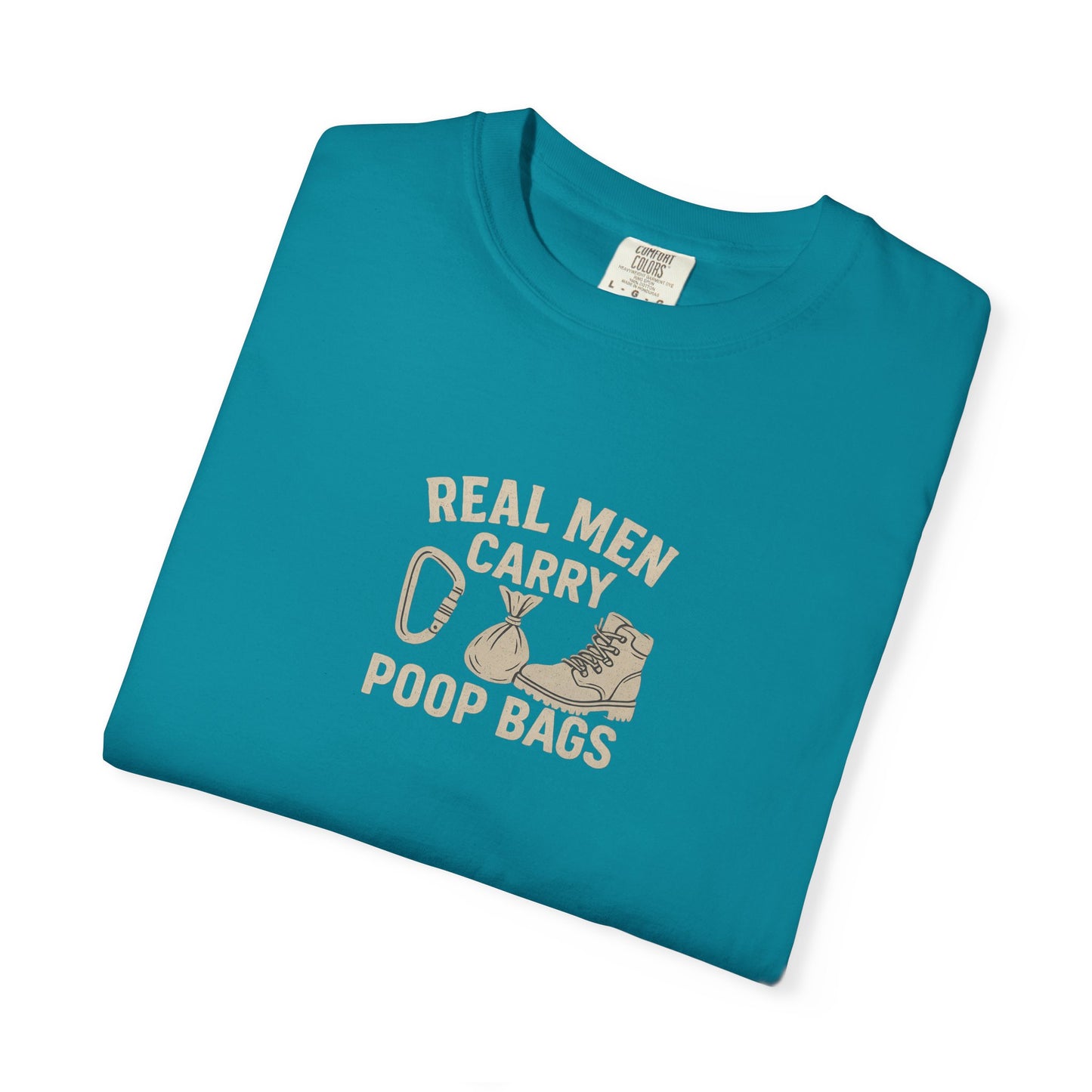 Real Men Carry Poop Bags Dog Dad T-Shirt
