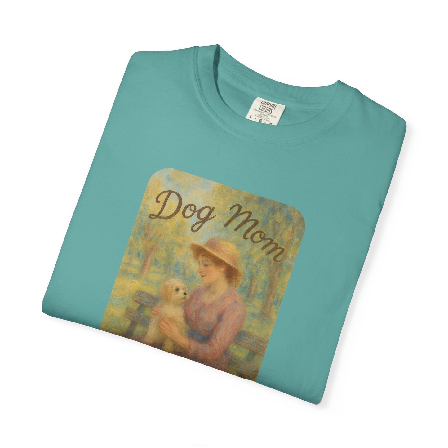 Dog Mom Garment-Dyed T-Shirt - Perfect Gift for Pet Lovers, Casual Wear, Dog Owners, Mother's Day, Dog-Themed Apparel