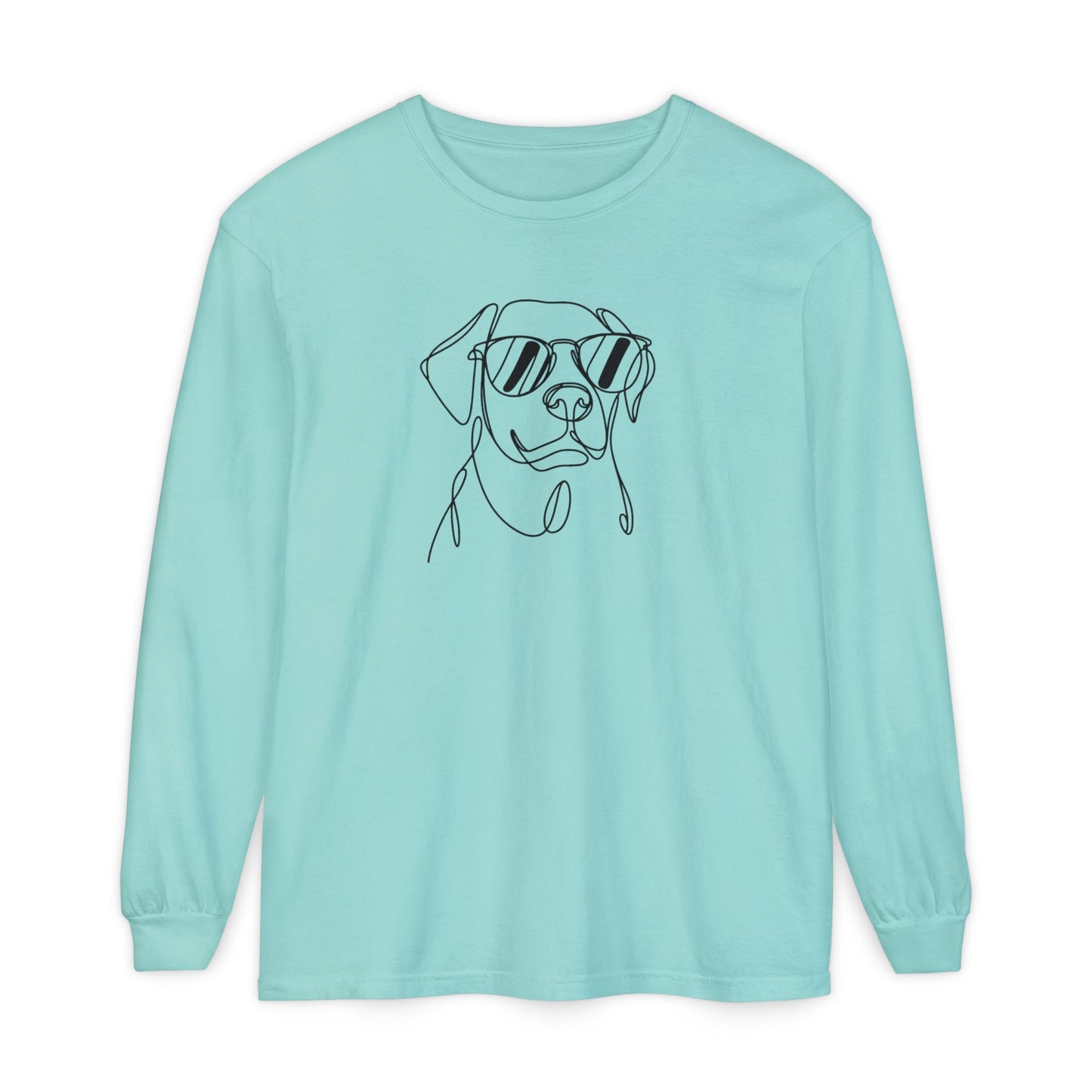 Cool Dog Long Sleeve T-Shirt | Unisex Garment-Dyed Tee