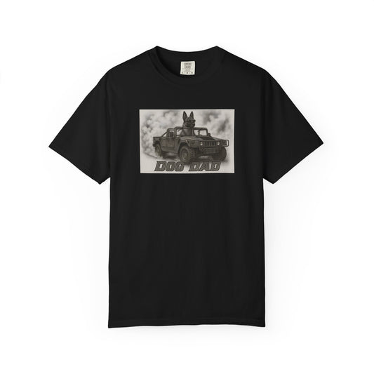Dog Dad - Belgium Malinois - Cool Dogs in Cool Cars T-Shirt Collection | Funny Dog Lover Apparel for Men