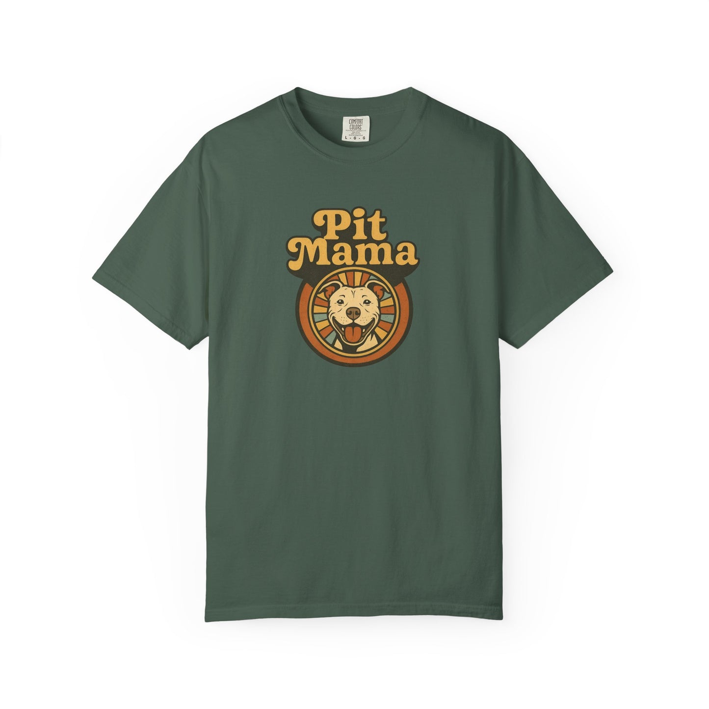 Pit Mama Unisex Garment-Dyed T-shirt | Perfect for Dog Lovers, Animal Advocates, Casual Wear, Mother's Day Gift, Pet Enthusiasts