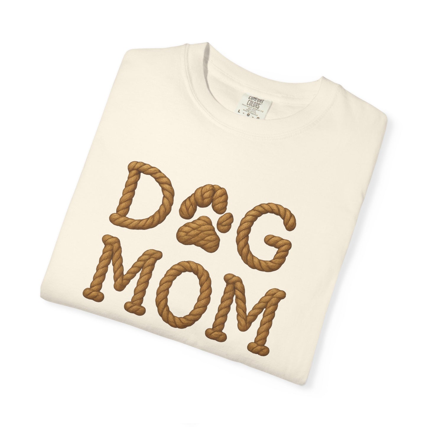 Dog Mom Garment-Dyed T-Shirt, Unisex Pet Lover Tee, Gift for Dog Owners, Casual Wear, Dog Themed Apparel, Animal Lover Clothing