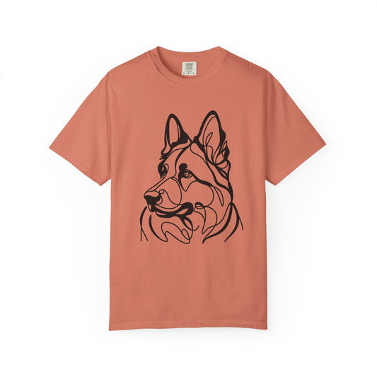 Unisex T-shirt German Shepard Line Art