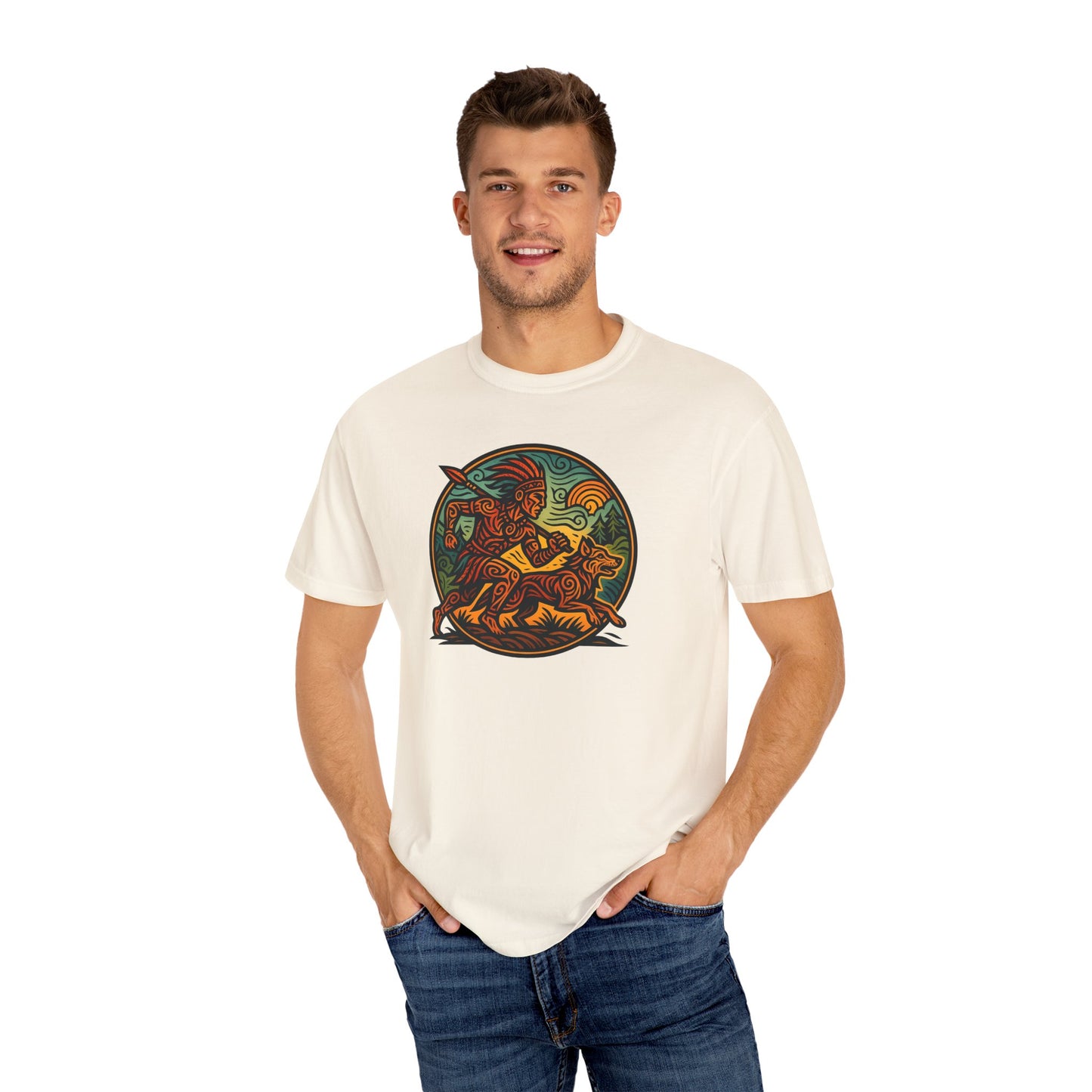 Vintage-Inspired Garment-Dyed T-Shirt, Artistic Tee for Nature Lovers, Perfect Gift for Birthdays, Casual Outings, Eco-Friendly Fashion