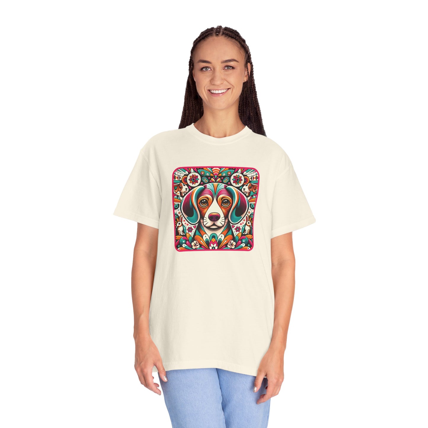 Colorful Dog Art T-Shirt - Perfect for Animal Lovers