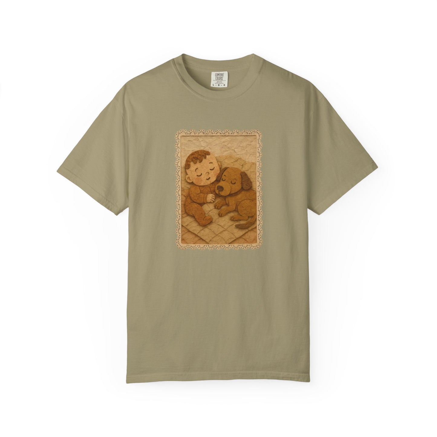Cute Baby & Puppy Graphic Tee, Cozy Shirt for Dog Lovers and Parents, Gifts for Baby Showers, Birthdays, or Any Celebration