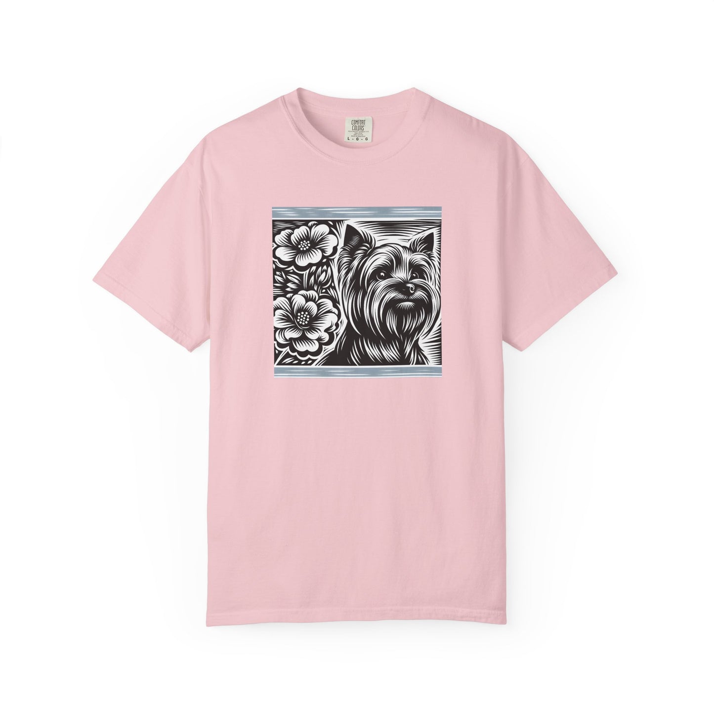 Cute Yorkie Floral T-Shirt for Dog Lovers