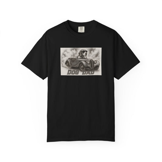 Dog Dad- Beagle - Cool Dogs in Cool Cars T-Shirt Collection | Funny Dog Lover Apparel for Men