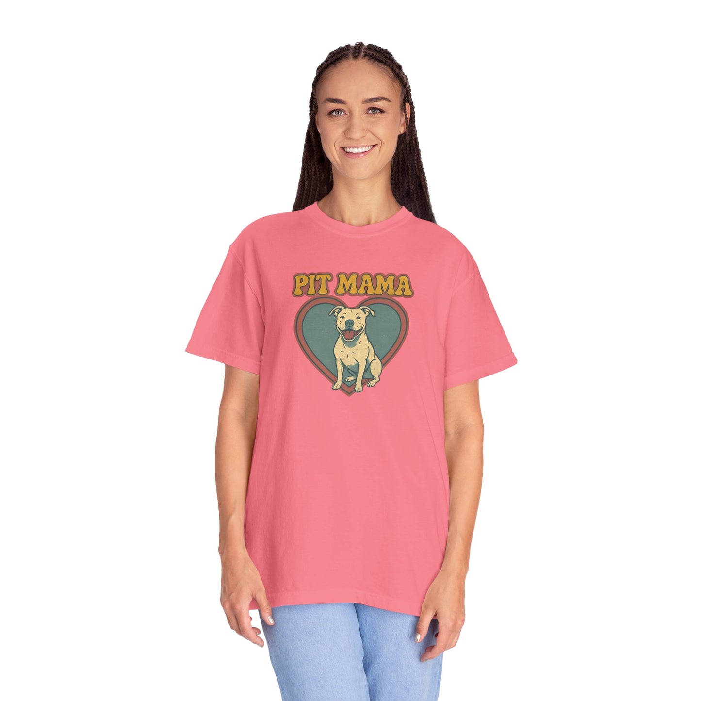 Pit Mama Unisex T-Shirt - Perfect Gift for Dog Lovers, Pet Owners, Animal Rescue Advocates, Dog Mom Apparel