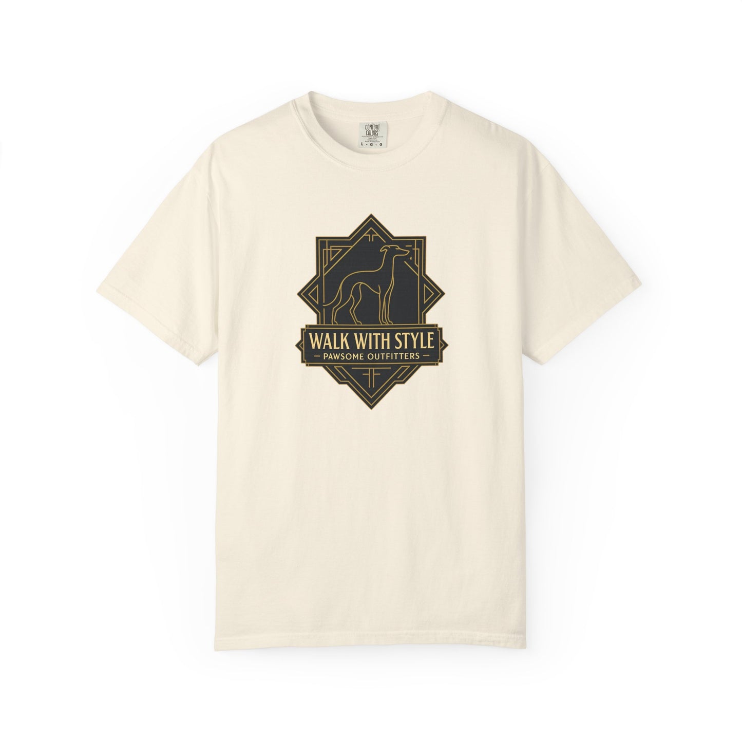 Stylish Unisex Tee - Walk with Style Graphic Shirt, Casual Wear, Gift for Dog Lovers, Relaxed Fit, Everyday Comfort