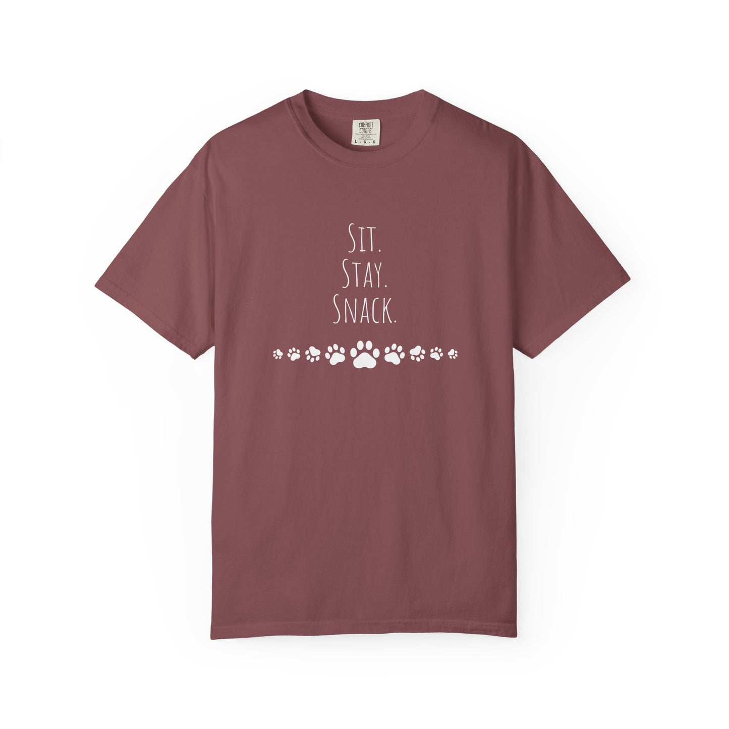 "Sit. Stay. Snack." Pet Lover Tee-Shirt