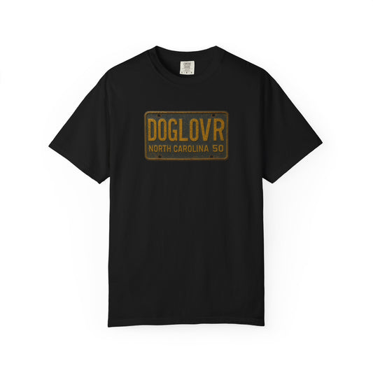 Vintage North Carolina DOGLOVR State License Plate T-Shirt