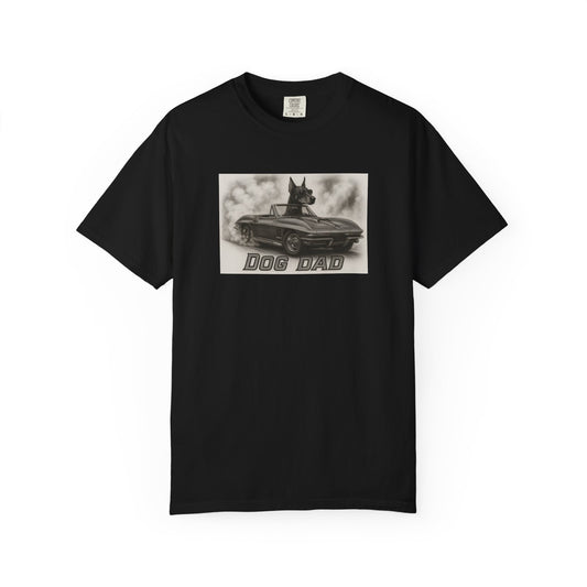 Dog Dad - Doberman - Cool Dogs in Cool Cars T-Shirt Collection | Funny Dog Lover Apparel for Men