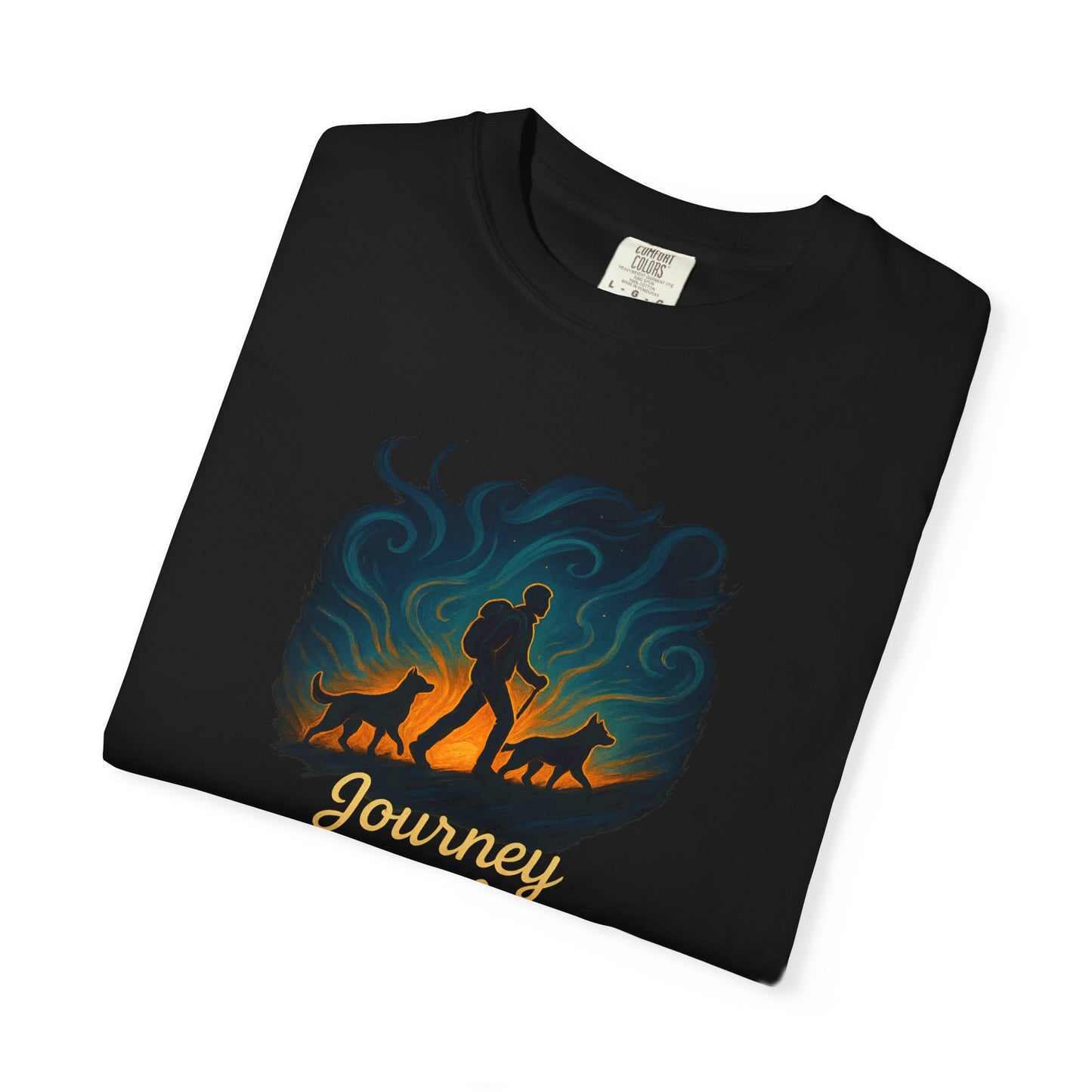 Journey Together T-Shirt, Unisex Garment-Dyed Shirt, Adventure Tee, Dog Lover Gift, Hiking Fashion, Nature Lover Apparel