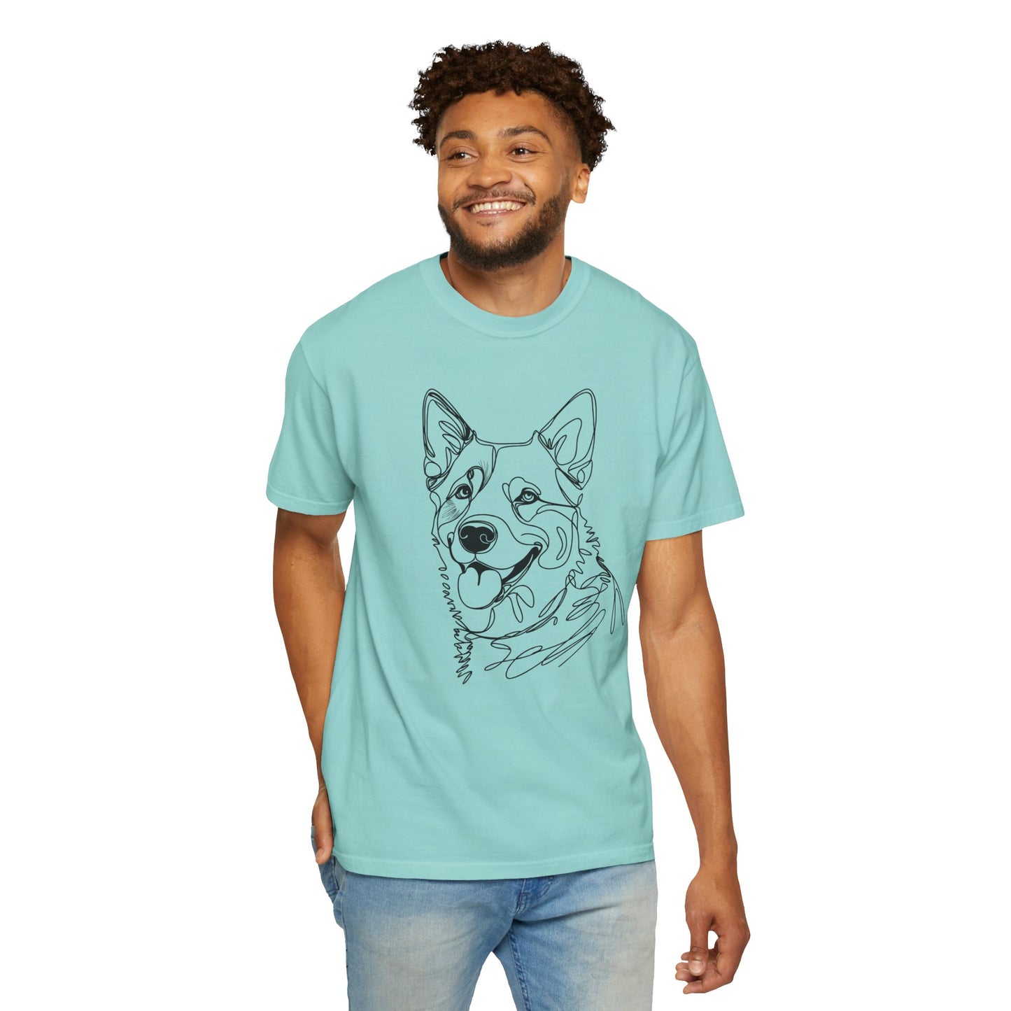 Blue Heeler Line Art Tee