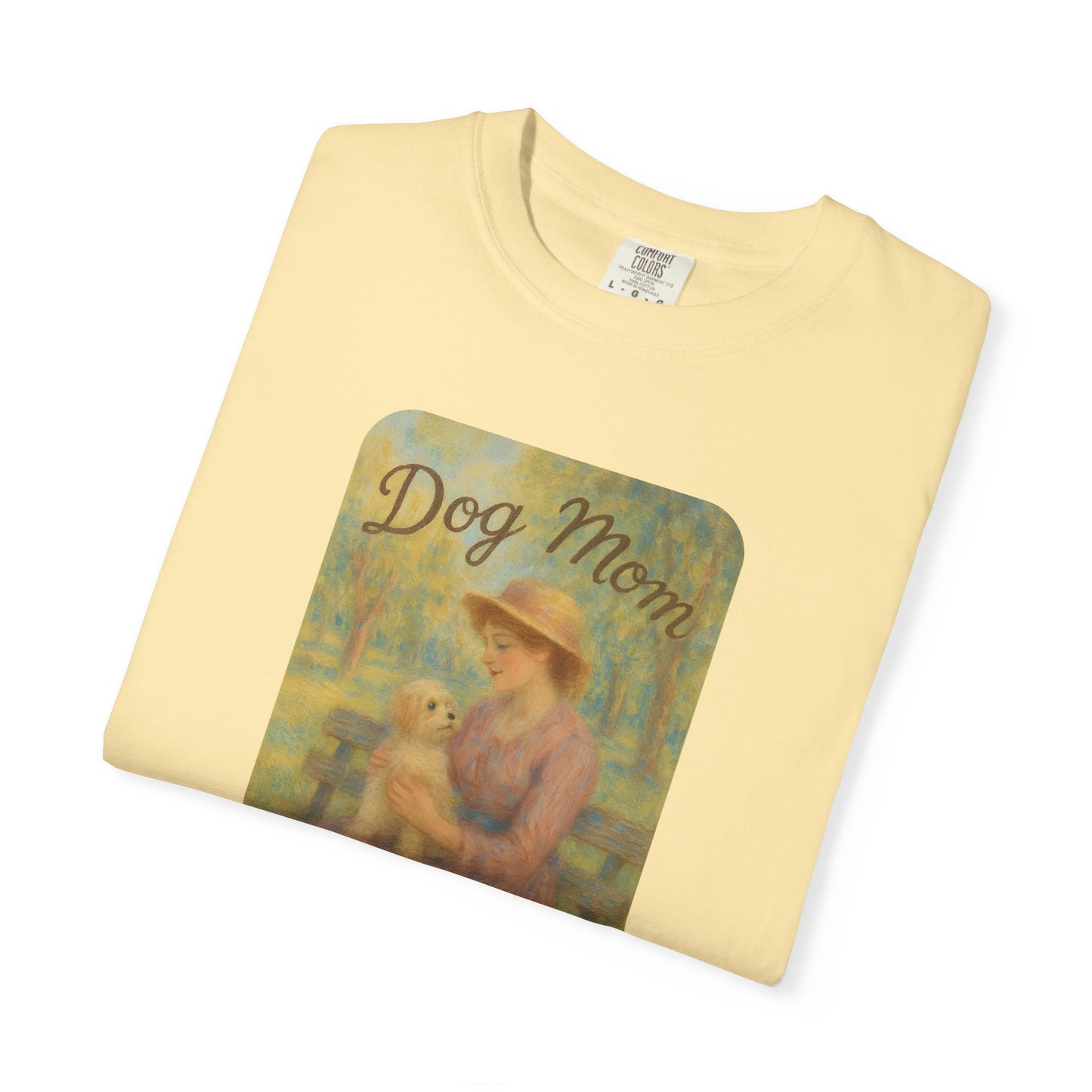 Dog Mom Garment-Dyed T-Shirt - Perfect Gift for Pet Lovers, Casual Wear, Dog Owners, Mother's Day, Dog-Themed Apparel
