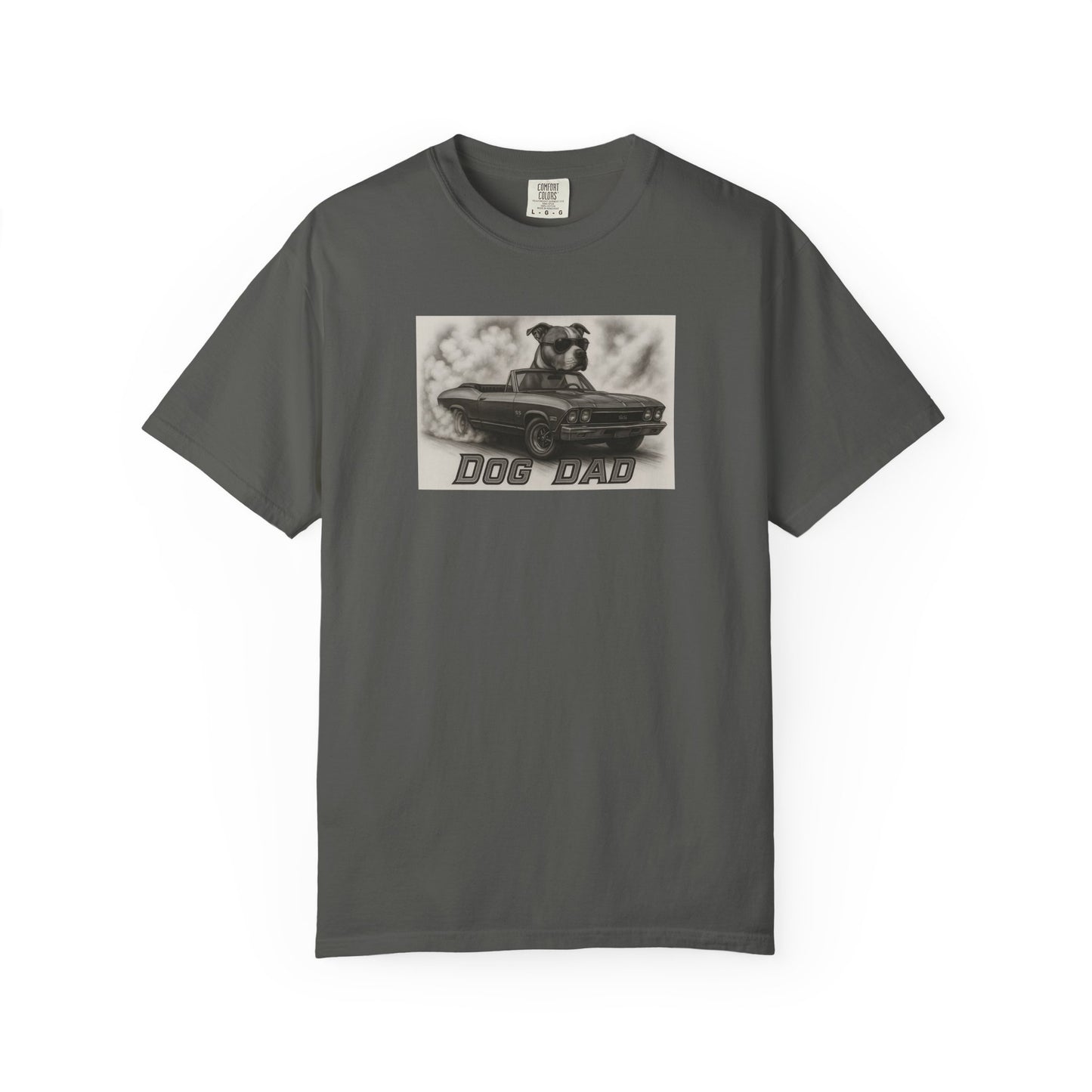 Dog Dad - American Staffordshire Terrier - Cool Dogs in Cool Cars T-Shirt Collection