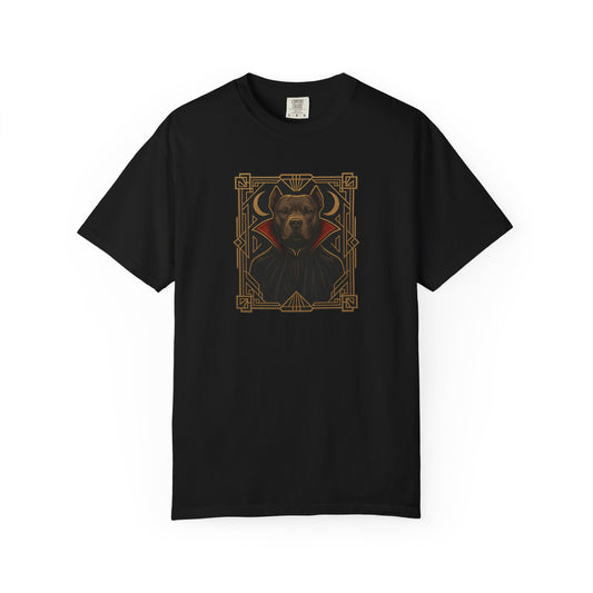 Garment-Dyed T-shirt Pitbull Vampire Halloween Dogcula Unisex